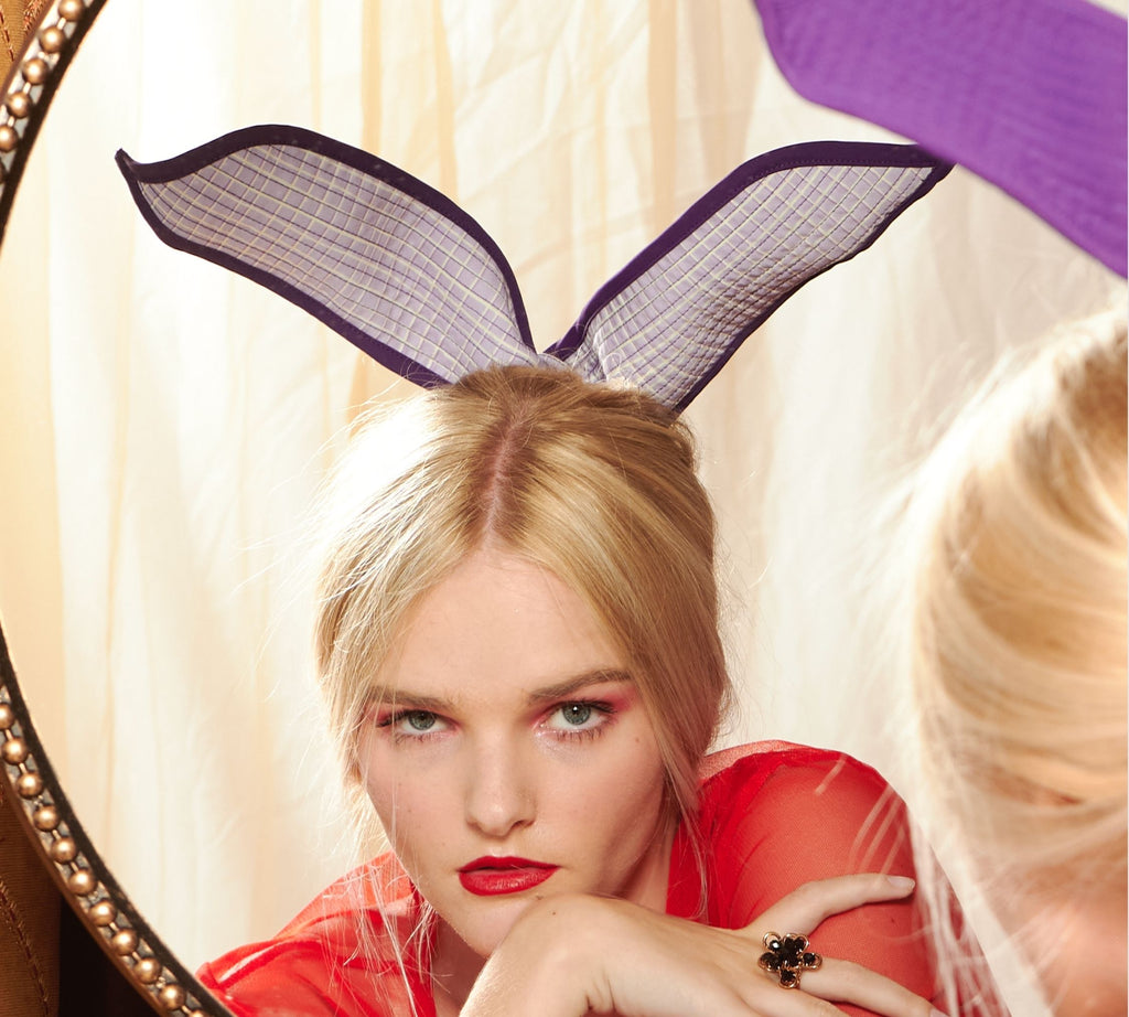 Ultra Bendy Headband, Lilac Plaid